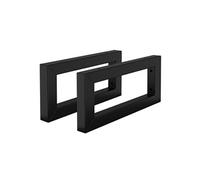 ML-Design Set 2x Consoles Murales, 350x150x30 mm, Noir, Acier, Design Flottant, Support