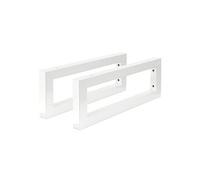 ML-Design Set 2x Consoles Murales, 400x150x30 mm, Blanc, Acier, Design Flottant, Support