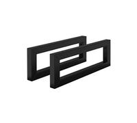 ML-Design Set 2x Consoles Murales, 400x150x30 mm, Noir, Acier, Design Flottant, Support