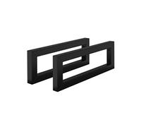 ML-Design Set 2x Consoles Murales, 450x150x30 mm, Noir, Acier, Design Flottant, Support
