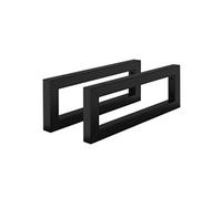 ML-Design Set 2x Consoles Murales, 450x150x30 mm, Noir, Acier, Design Flottant, Support