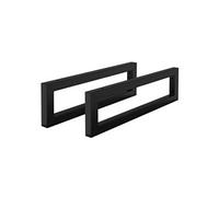 ML-Design Set 2x Consoles Murales, 500x150x30 mm, Noir, Acier, Design Flottant, Support