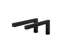 ML-Design Set 2x Consoles Murales en Forme de L, 300x150x30 mm, Noir, Acier, Design