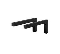 ML-Design Set 2x Consoles Murales en Forme de L, 350x150x30 mm, Noir, Acier, Design