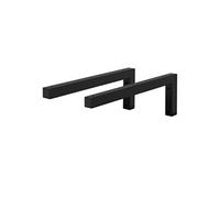 ML-Design Set 2x Consoles Murales en Forme de L, 400x150x30 mm, Noir, Acier, Design