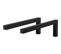 ML-Design Set 2x Consoles Murales en Forme de L, 400x150x30 mm, Noir, Acier, Design Schwarz G