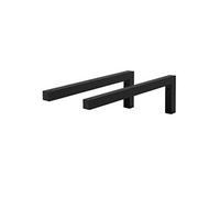 ML-Design Set 2x Consoles Murales en Forme de L, 450x150x30 mm, Noir, Acier, Design