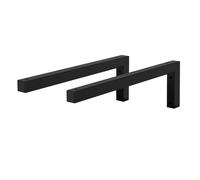 ML-Design Set 2x Consoles Murales en Forme de L, 450x150x30 mm, Noir, Acier, Design Flottant Équerre, Supports d'Étagère en Angle po