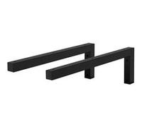 ML-Design Set 2x Consoles Murales en Forme de L, 450x150x30 mm, Noir, Acier, Design Schwarz G