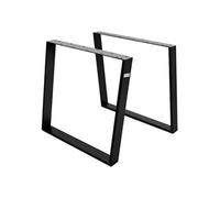 ML-Design Set de 2 Pieds de Table 80GRAD Inclinaison, 75x72 cm, Noir, Design Industriel, Profil 8x2 cm, Support de Plateau Inclinés, Patins de Meubles en Métal, pour Table Basse/Banquette