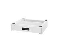 ML-Design Socle pour Machine à Laver avec Tiroir Coulissant, Acier, Blanc, 60,5x54 cm, Antidérapant, Support Base de Lave-Linge, Kit