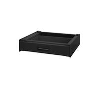 ML-Design Socle pour Machine à Laver avec Tiroir Coulissant, Acier, Noir, 60,5x54 cm,