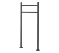 ML-Design Support de Boîte aux Lettres en Acier Inoxydable Thermolaqué, Noir, Hauteur 120 cm, Rond, Sur Pied, Poteaux de Boîte