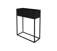 ML-Design Support pour Fleurs en Métal Noir, 60x25x78 cm, Debout, Support Rectangulaire