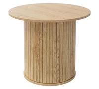 ML-Design Table Basse Ronde Ø 60 x 50 cm, Aspect Bois Marron avec Plateau Dépassant, Mobilier pour la Maison, Console d'Appoint Contemporain pour Canapé de Salon ou Lounge, Surface pour Café et Thé