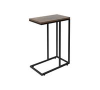 ML-Design Table d'Appoint en Forme de C, Noir/Marron, 45x25x64 cm, Design Industriel,