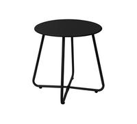 ML-Design Table d'Appoint Ronde, Noir, Ø 44,5 x H46 cm, en Acier Revêtu par Poudre,