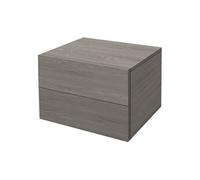ML-Design Table de Nuit Suspendue 42x29x30cm, Frêne Grisé, Armoire Murale MDF, 2 Tiroirs, Table de Chevet Fottante, Commode de Nuit Moderne, Cabinet de Rangement, Armoire Latérale de Chambre à Coucher