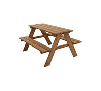 ML-Design Table de Pique-Nique avec 2 Bancs, Ensemble de Jeu pour Enfants, Marron, en Bois Massif, avec 4 Places, Résistant aux Intempéries, Surface et Bords Lisses Arrondis, Ensemble Outdoor/Jardin