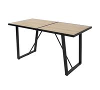 ML-Design Table de Salle à Manger 140x70x75 cm, Aspect Chêne, pour 6 Personnes, Rectangulaire, Meuble de Repas Salon Cuisine Séjour, Surface Spacieuse de Déjeuner, Pieds Réglables, Design Industriel