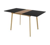 ML-Design Table de Salle à Manger Extensible Noir en Bois 110/140x75x76 5 cm pour 4-6 Personnes Rectangulaire Table Scandinave