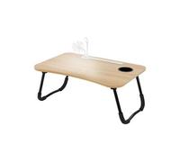 ML-Design Table pour Ordinateur Portable Pliante, 60x40 cm, Aspect Bois/Noir, avec 4