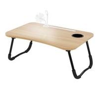ML-Design Table pour Ordinateur Portable Pliante, 60x40 cm, Aspect Bois/Noir, avec 4