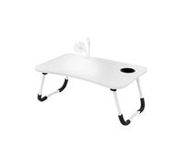 ML-Design Table pour Ordinateur Portable Pliante, 60x40 cm, Blanc, avec 4 Prises de Charge