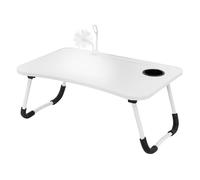 ML-Design Table pour Ordinateur Portable Pliante, 60x40 cm, Blanc, avec 4 Prises de Charge