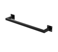 ML-Design Tringle à Vêtements d'Angle P12 x L60 cm Noir Acier Inoxydable Tringle de Penderie Forme de U Portemanteau à Montage