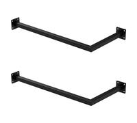 ML-Design Tringle à Vêtements d'Angle P30xL60 cm en Acier Inoxydable Noir - Penderie Forme de L, Portemanteau à Montage Mural, Porte-vêtements avec Matériel de Montage Inclus