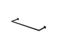 ML-Design Tringle à Vêtements Rectangulaire, P30 x L110 cm, Noir, Acier Inoxydable, Tringle de Penderie Forme de U, Portemanteau à Montage Mural, Porte-vêtements, Tringle à Linge + Matériel de Montage