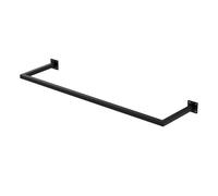 ML-Design Tringle à vêtements rectangulaire en U P30 x L110 cm Noir Acier inoxydable Montage mural