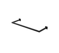 ML-Design Tringle à Vêtements Rectangulaire, P30 x L90 cm, Noir, Acier Inoxydable, Tringle de Penderie Forme de U, Portemanteau à Montage Mural, Porte-vêtements, Tringle à Linge + Matériel de Montage