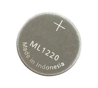 ML1220 Cellule d'alimentation rechargeable avec électricité définie, 1 | Tension nominale 3 V, design de cellule bouton ronde, queue d'orientation à borne positive pour un contrôle avant insertion