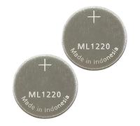 ML1220 Lot de 2 piles rechargeables avec électricité définie | Tension nominale 3 V, design de cellule bouton ronde, queue d'orientation à borne positive pour un contrôle avant insertion