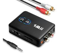 ML302 Transmetteur Récepteur Bluetooth 5.3, Adaptateur Audio Bluetooth 3.5mm AUX RCA pour 2 Casque sans Fil, 30H Playtime, Son Hi-FI aptX LL/AD/HD pour TV, Chaîne Stéréo, PC