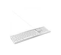 MOBILITY LAB ML304304 ? Clavier Design Touch Filaire avec 2 USB pour Mac ? AZERTY ? Blanc et argenté