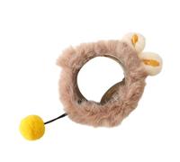 MLAQCFRP Balle de taquinerie automatique résistante aux morsures pour chat, jouet pour chat, outil auto-amusant et anti-stress avec corde, fournitures pour animaux de compagnie, balle sauteuse