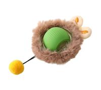MLAQCFRP Balle de taquinerie automatique résistante aux morsures pour chat, jouet pour chat, outil auto-amusant et anti-stress avec corde, fournitures pour animaux de compagnie, balle sauteuse