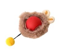 MLAQCFRP Balle de taquinerie automatique résistante aux morsures pour chat, jouet pour chat, outil auto-amusant et anti-stress avec corde, fournitures pour animaux de compagnie, balle sauteuse