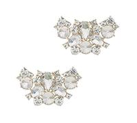 MLAVXCC Lot de 2 pinces à chaussures amovibles en forme de papillon avec strass pour décoration de chaussures de, approx 6*3.5cm, Strass