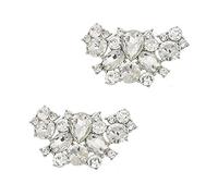 MLAVXCC Lot de 2 pinces à chaussures amovibles en forme de papillon avec strass pour décoration de chaussures de, approx 6*3.5cm, Strass