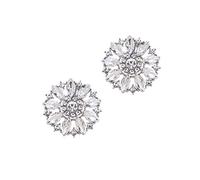 MLAVXCC Lot de 2 pinces à chaussures décoratives en forme de fleur avec strass, approx 1.77inch, Argent