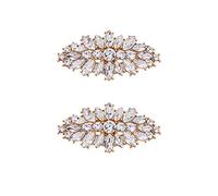 MLAVXCC Lot de 2 pinces à chaussures en cristal pour femme avec strass pour décoration de chaussures de fête de mariage, approx 6*3.4cm, Strass