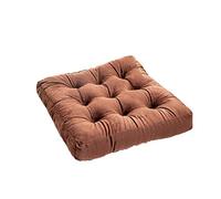 MLCYYJS Galettes de chaise de bar carrées épaisses en velours chaud et doux, lavables, ne se décolorent pas, marron 2, 50,8 x 50,8 cm