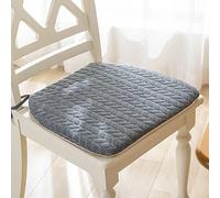 MLCYYJS Lot de 6 coussins de chaise de cuisine lavables et anti-rayures pour chaises de salle à manger, en forme de U, avec processus de gaufrage blé, gris