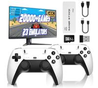 Mldnld Console Retrogaming 4K HDMI console de jeux avec plus de 20 000 jeux classiques intégrés, 2 manettes sans fil, 23 émulateurs Jeux Stick Plug & Play TV