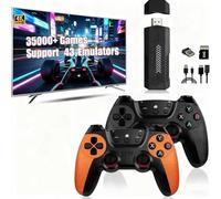 Mldnld Console Retrogaming de 35 000 jeux classiques intégrés, 4K HDMI console de jeux avec plus 2 manettes sans fil, 23 émulateurs Jeux Stick Plug & Play TV