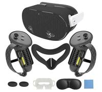 MLemonVR Ensemble de housses en silicone pour Meta/Oculus Quest 3s - Comprend une coque de protection pour interface de réalité virtuelle, une ouverture de batterie améliorée, un contrôleur de prise